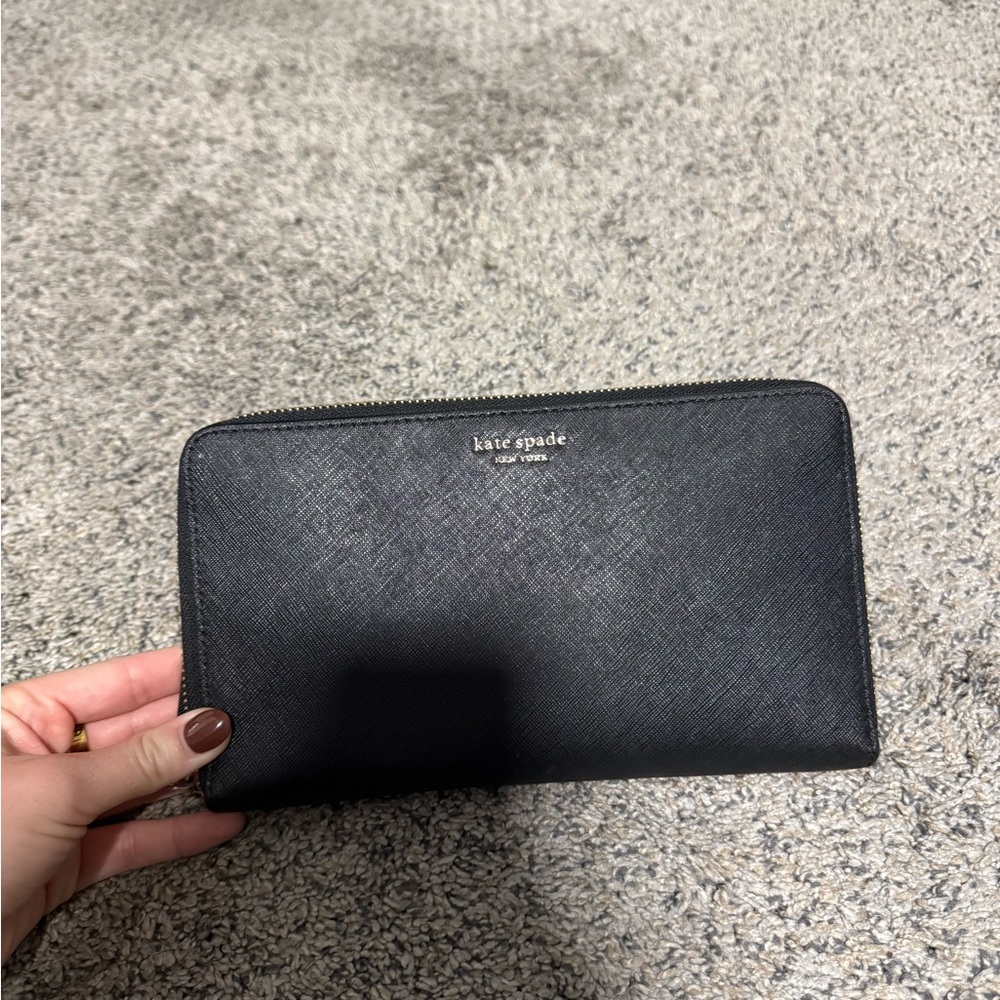 Kate Spade Black Zip-Around Wallet